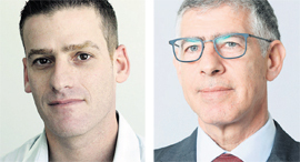 מימין: מנכ"ל התעשייה האווירית נמרוד שפר ויו"ר ועד העובדים יאיר כץ