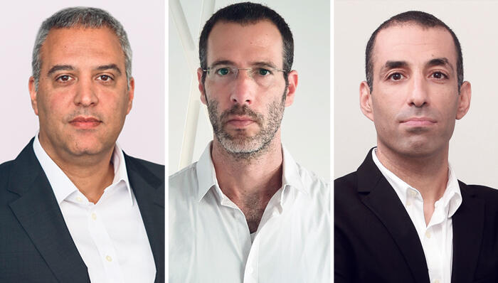 גיא מני ממיטב, ערן קלינסקי ממור גמל ופנסיה וליאור יוחפז ממנורה מבטחים (צילומים: מיטב דש, יעל צור) גיא מני ממיטב, ערן קלינסקי ממור גמל ופנסיה ו ליאור יוחפז ממנורה מבטחים
